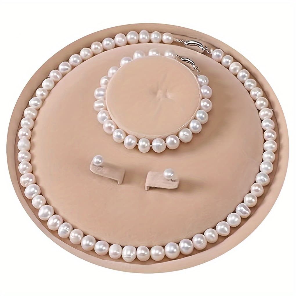 TEMU Elegant And Luxurious Necklace Set, Including Stunning Bracelets And Earrings, Women's Jewelry Set