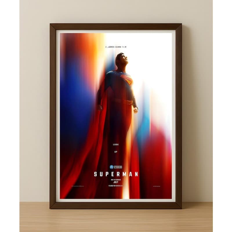 TEMU 2d Flat, 2d Flat, 1pc Canvas Poster (unframed) Superman Movie Poster
