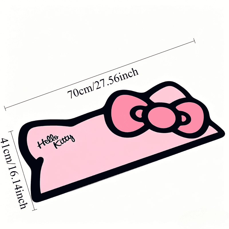 TEMU Hello Kitty Themed Desk Mat Mouse Pad, Keyboard And Mouse Pad, Desk Mat, Study Office Mat, Cartoon Style, Office Supplies, Perfect Gift For Hello Kitty Fans