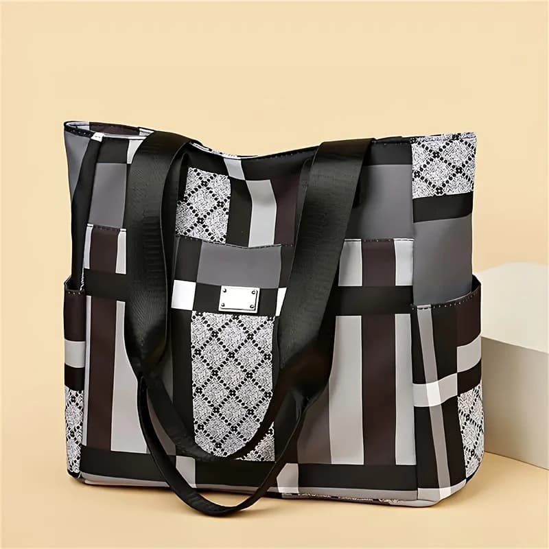 TEMU A Tote Bag Made Of Lightweight Nylon With A Zipper, Foldable And Versatile, Offering Space For School, Work, Or Travel