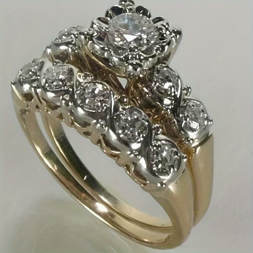 TEMU 1pc Of Vintage Style Wedding Ring For Women, A Easy Yet Personalized Ring For Ladies