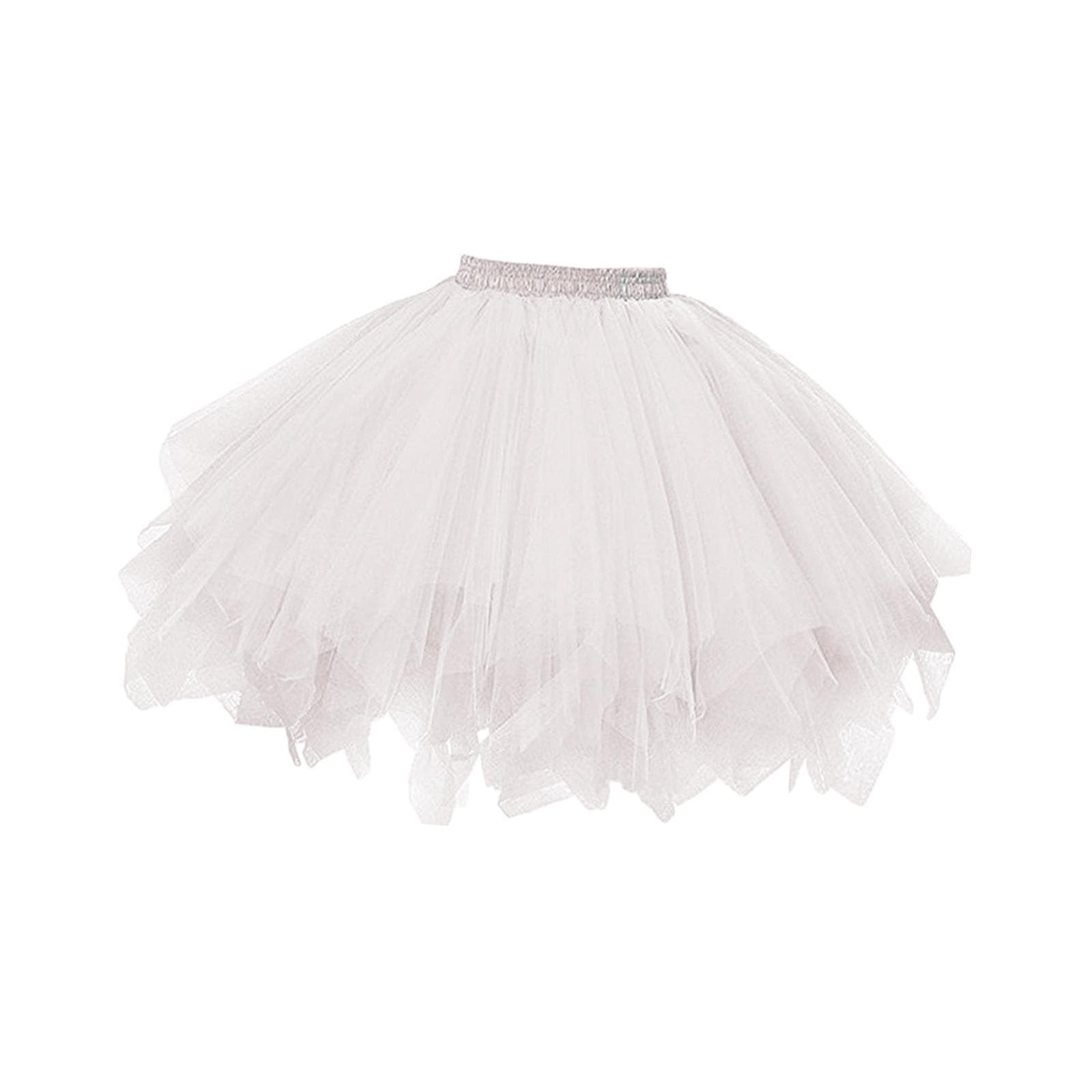 TEMU Women's Petticoat Party Dress-up Cosplay Women's Tulle Puff Skirt Halloween Christmas Costume Additions