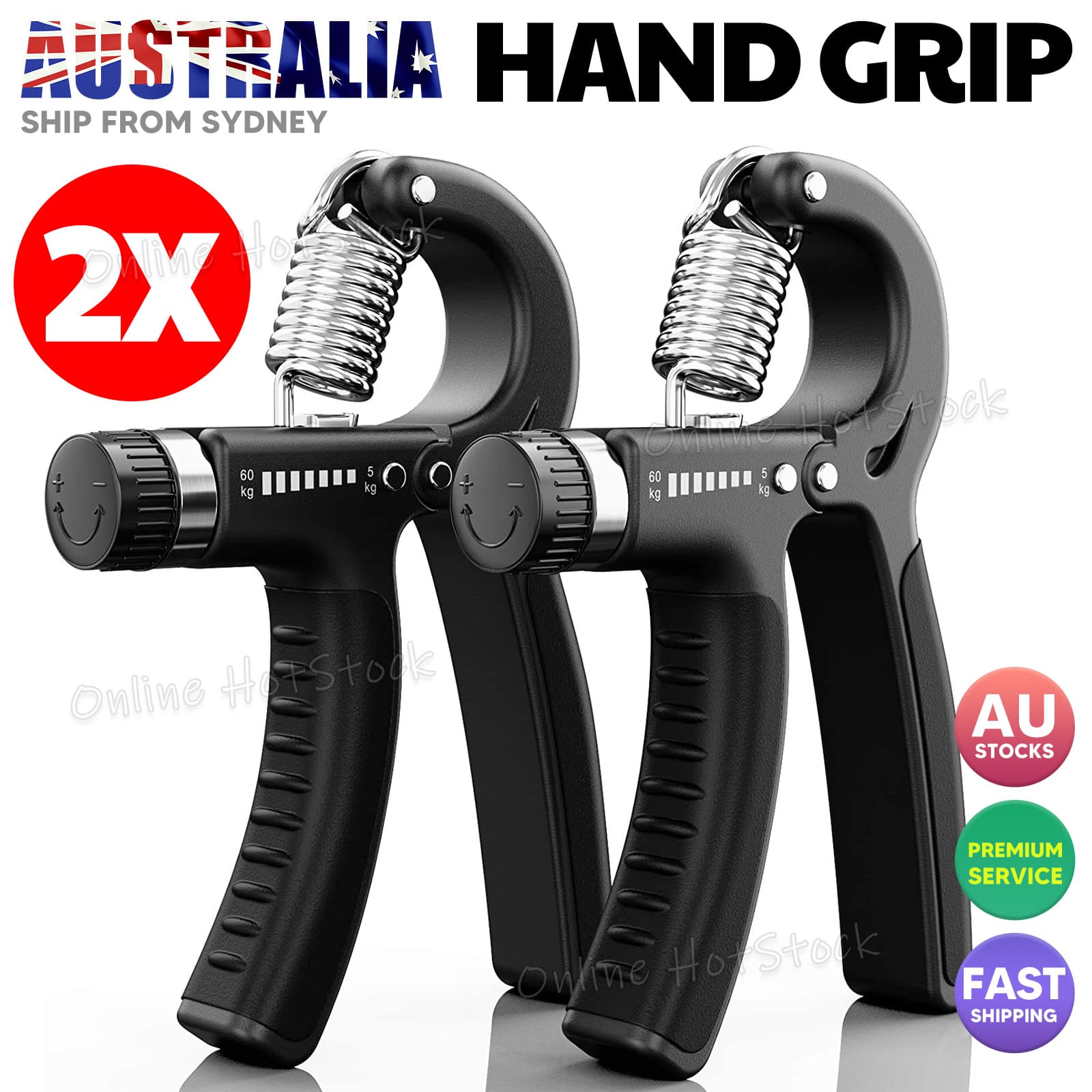 TEMU 2x Adjustable Grip Forearm Exerciser Gripper Strengthener Trainer