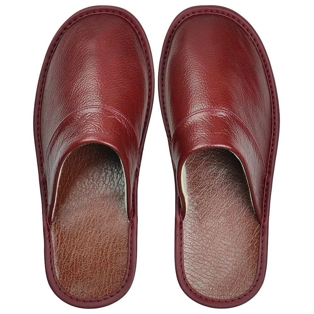 TEMU Wide Width Genuine Leather Slippers Oversized Non-slip Genuine Leather Slippers Autumn Summer Indoor Slipper For Men Women| Casual Single Slides Shoes