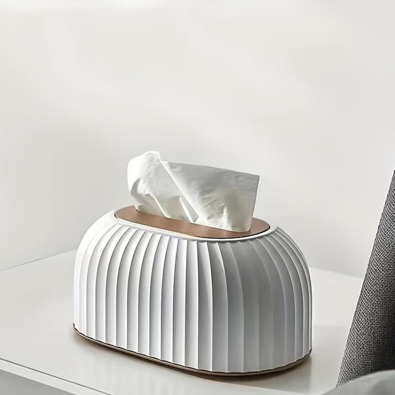 TEMU Adjustable Tissue Box With Spring Inside, High-end Living Room, Household Coffee Table Tissue Box, Premium Napkin Holder
