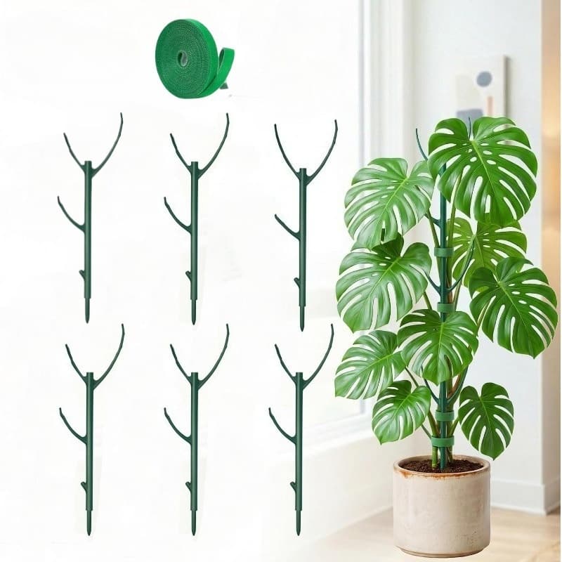 TEMU 7pcs Support Set - Stackable Tall Poles With Ties, Durable Trellis Stakes For Indoor Outdoor Climbing Plants, Support, Plant Support Stakes, Climbing Plant Trellis