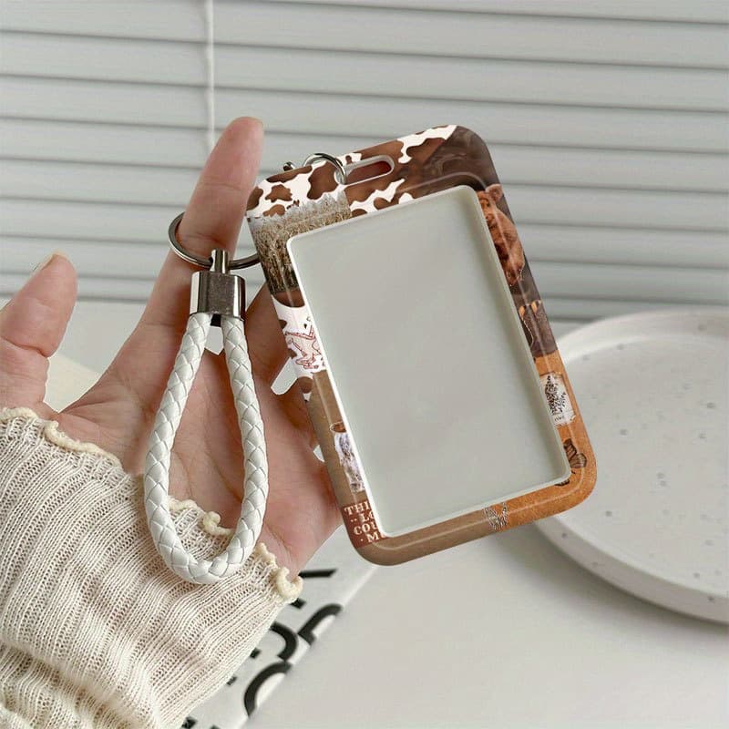 TEMU 2d Cowgirl Plastic Id Card Holder With Lanyard For Doctors, Nurses, Students-bus Card Case, Protector Perfect Halloween Gift For