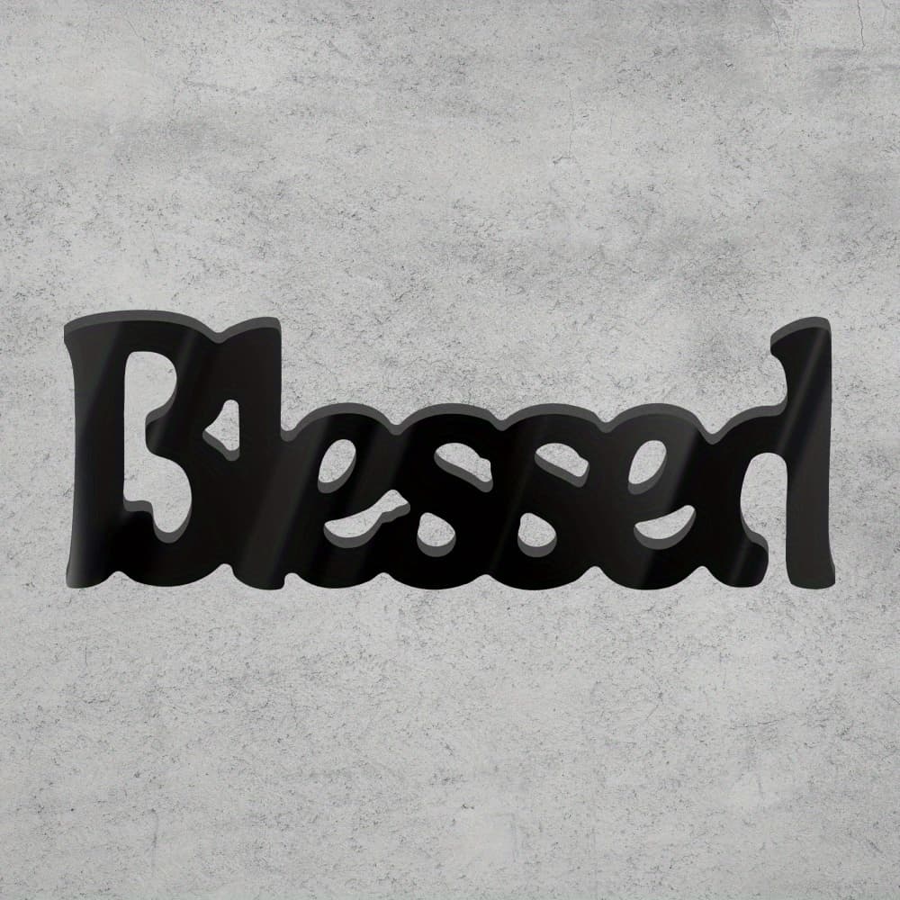 TEMU Putuo Decor 1pc -sided Pvc Table Decor, Blessed, Desktop Decoration For Home Room Office Studio Cafe Shop Restaurant, Gift