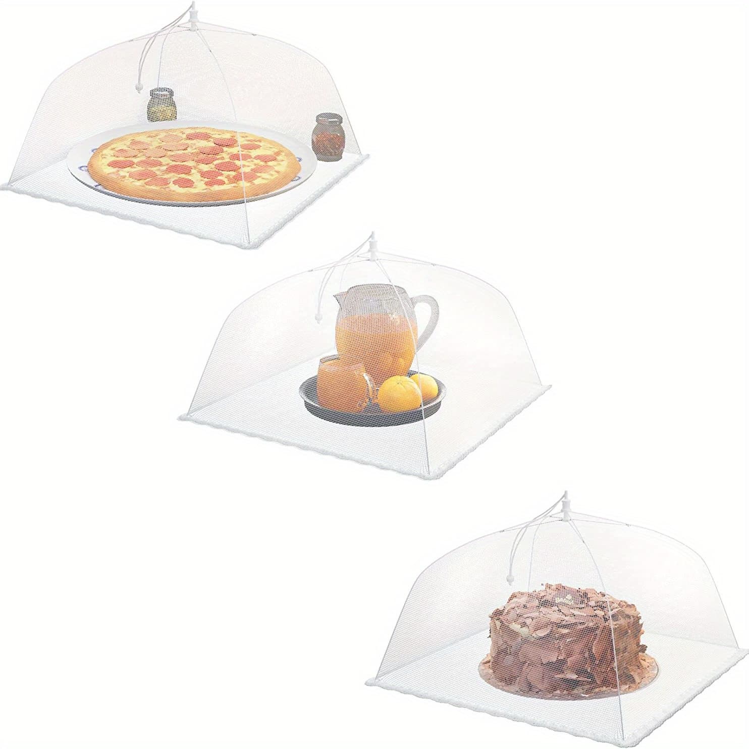 TEMU Foldable Pop-up Umbrella Tent With Screen Net & Plate Protector Suitable For Picnics, Bbqs, Camping - Instant Canopy For Outdoor Cooking, Portable For Food, For Plates And Glasses (no )