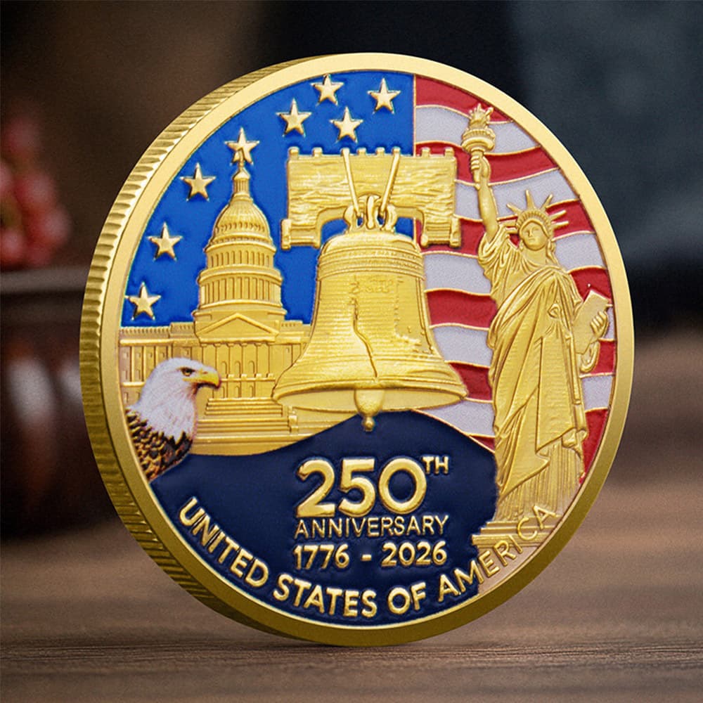 TEMU Replica Coin American 250th Anniversary Eagle Commemorative Coin-iron , Perfect Collectible Gift For Men
