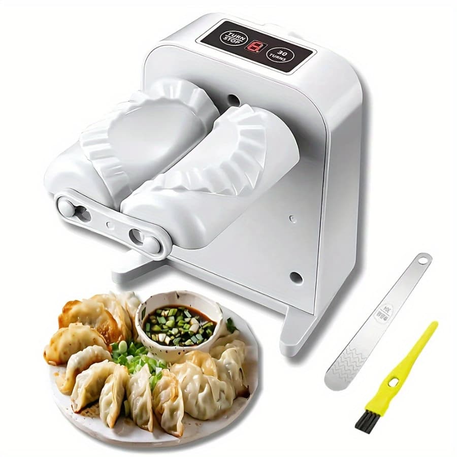 TEMU 1pc Automatic 2-gears Electric Dumpling Maker Machine, Abs Material With Washable Mold, Usb Powered Dumpling Making Tool, Portable Kitchen Appliance For Rv, Ravioli, Household Food Making