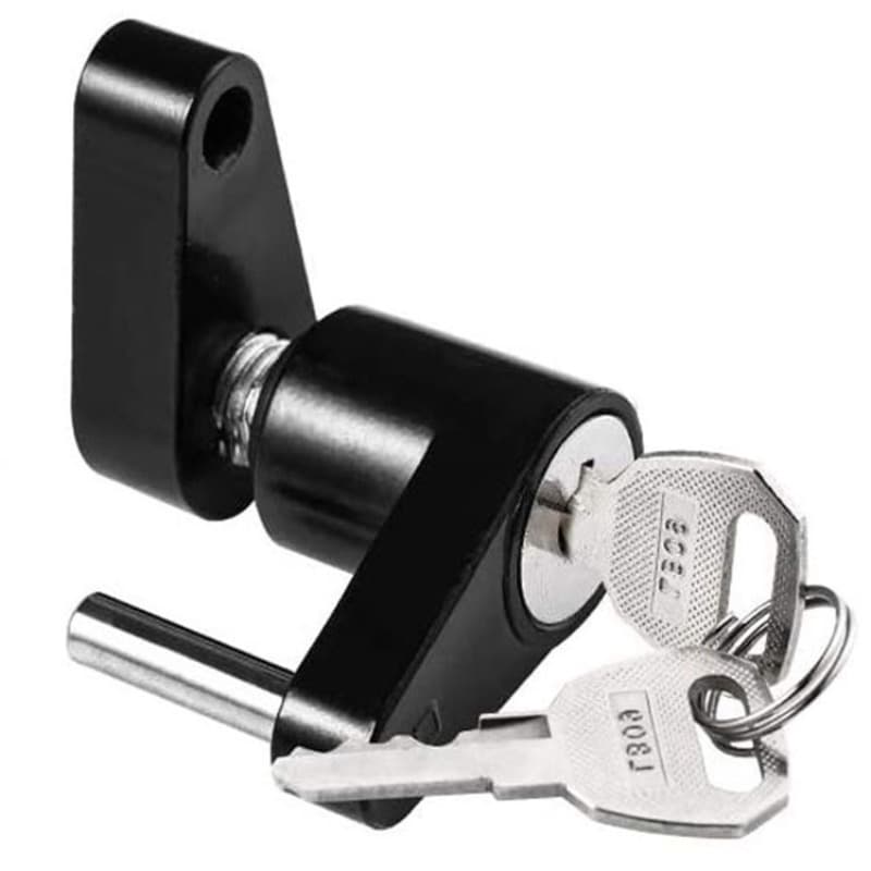 TEMU Heavy-duty Trailer Tongue Coupler Lock - Anti-theft, -resistant With Easy 1/4" Key Operation - Perfect For Rvs, Trucks, Trailers - Black