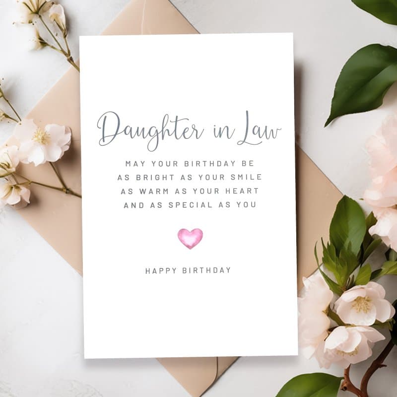 TEMU 1pc, Humorous Birthday Card With Envelope, 1pc Perfect For Any Event Daughter-in-law Birthday Card - Heart Pattern Greeting Card For Birthday