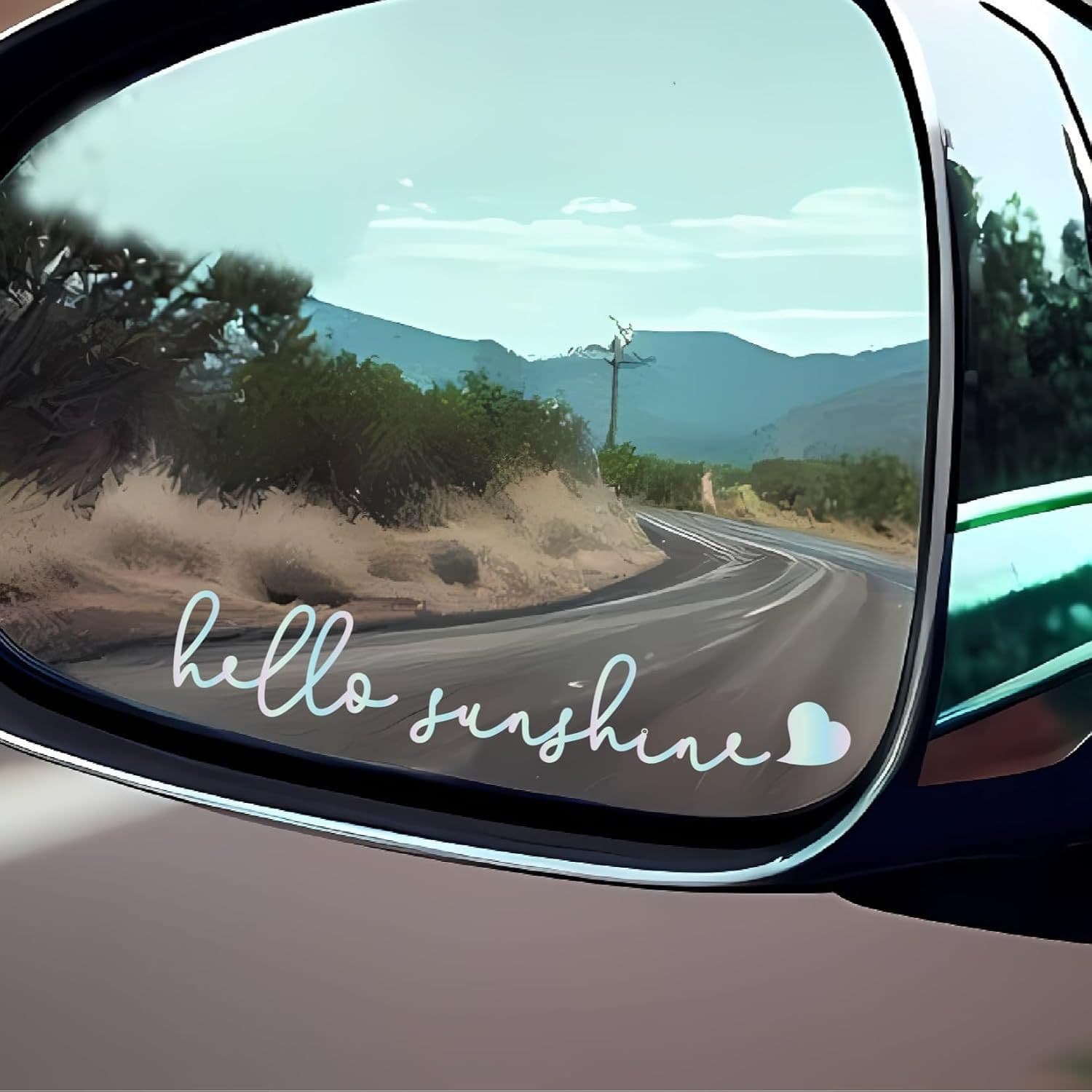 TEMU 2d Car Mirror Stickers, Rearview Mirror Decal, Car Mirror Accessories, Rearview Mirror Accessories, Laptop Decals, Cute Car Stickers, Word Stickers ( Pastel)