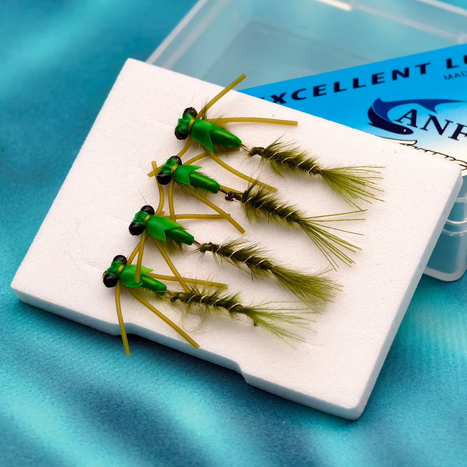 TEMU Anfs Hand Made 4pcs Fly Fishing Flies, Realistic Damselfly Lures For , Pike-cool Fishing Accessories For Angler