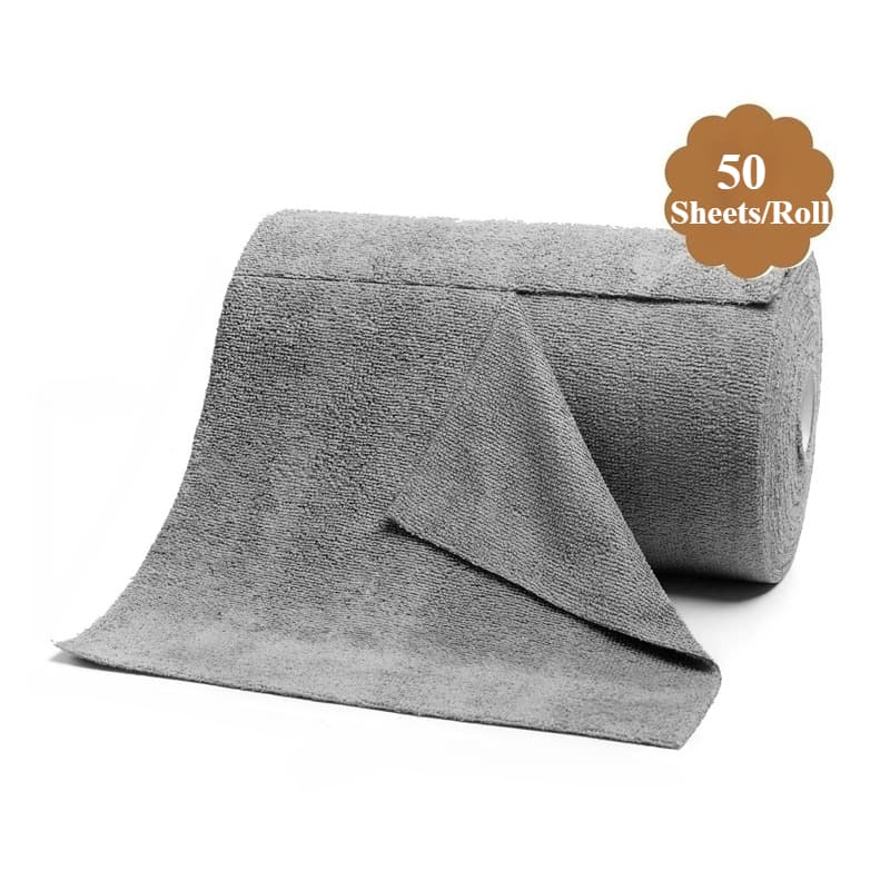 TEMU 50 Sheetes/roll Reusable Cleaning Wipe Household Kitchen Cloth Microfiber Towel Rolls Dish Rags Wash Paper Towel Replacement