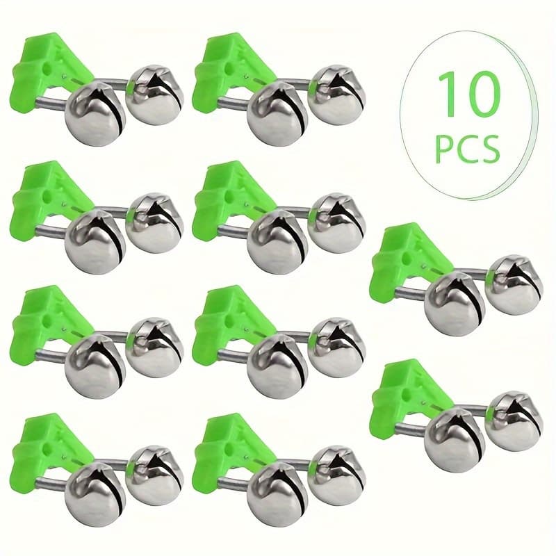 TEMU 10/20pcs Clipped Button Fishing Bells, Suitable Fishing Rod And Sea Fishing Rod, With Fishing Alarm, Without Battery