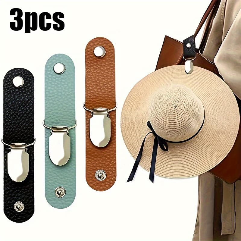 TEMU 3pcs Metal Hat Clips, Suitable For Bags, Luggage, And Outdoor Gear – Lightweight Hat Accessories, Ideal For Travel, Hiking, And Camping, Attached To Handbags, Backpacks, And Luggage, 3pcs