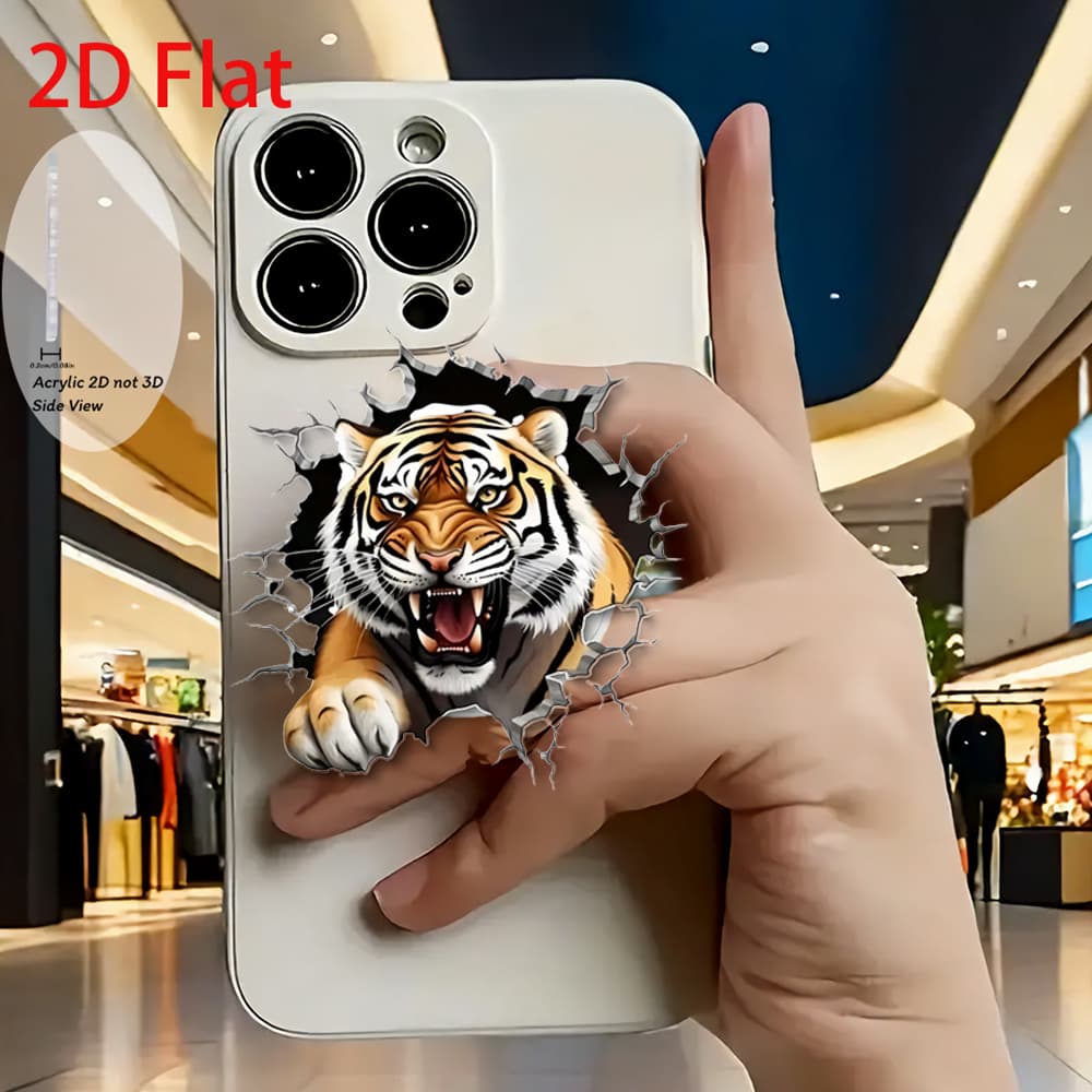 TEMU A Stylish And Adorable 2d Flat Acrylic Mobile Phone Holder Featuring A , Designed To Be Retractable And Pop-up