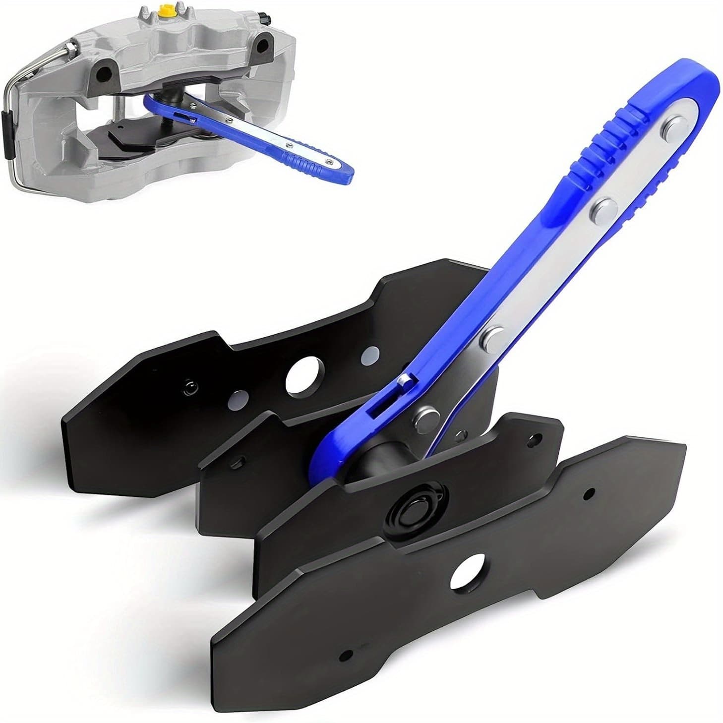 TEMU 1pc Universal Car Ratchet Brake Piston Wrench Expander, 360-degree Rotating Ratchet Red Caliper Piston Expander, Tool, Essential Emergency Tool For Cars