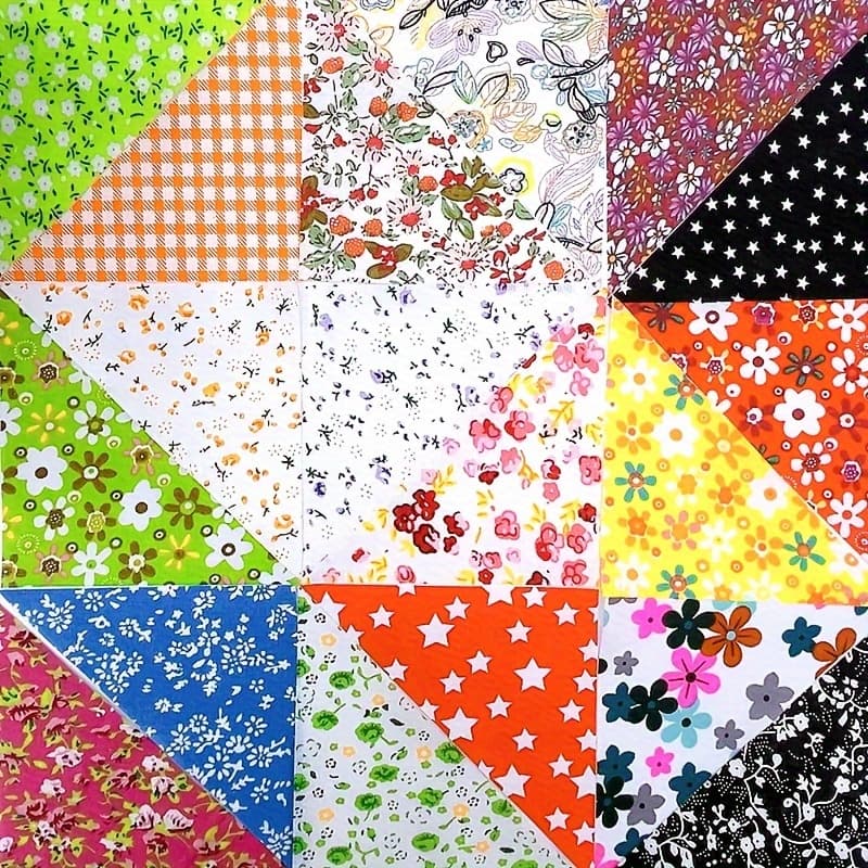 TEMU 200pcs 3.94x3.94x5.51 Inch Fabric Squares - Pre-cut Polyester Craft Squares With Floral, Polka Dot, Gingham & Star Patterns For Diy Quilting, Scrapbooking, Hand Sewing (hand Wash Only)