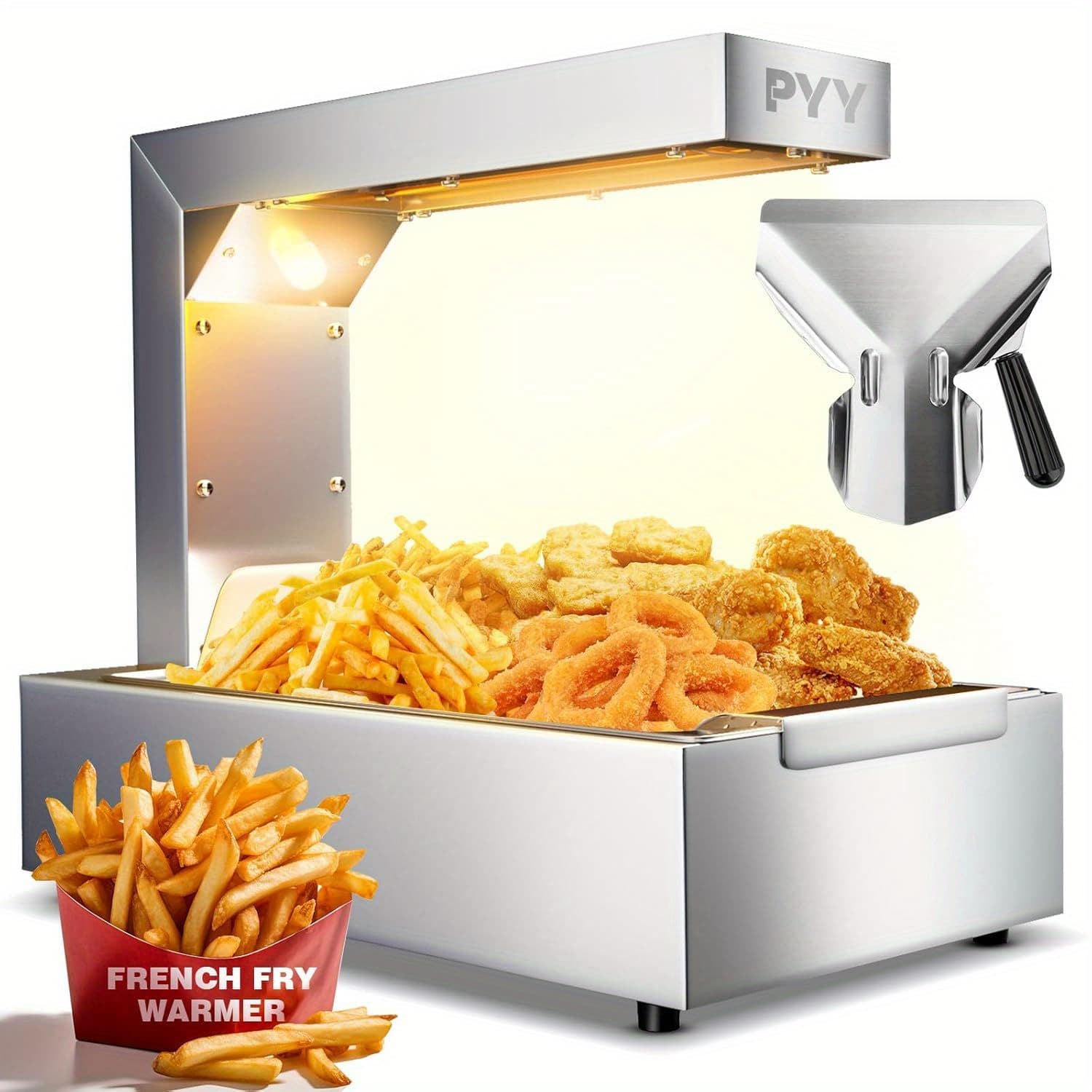 TEMU French Fry Warmer- Keep Your Fries Hot And Crispy With Commercial Heat Lamp