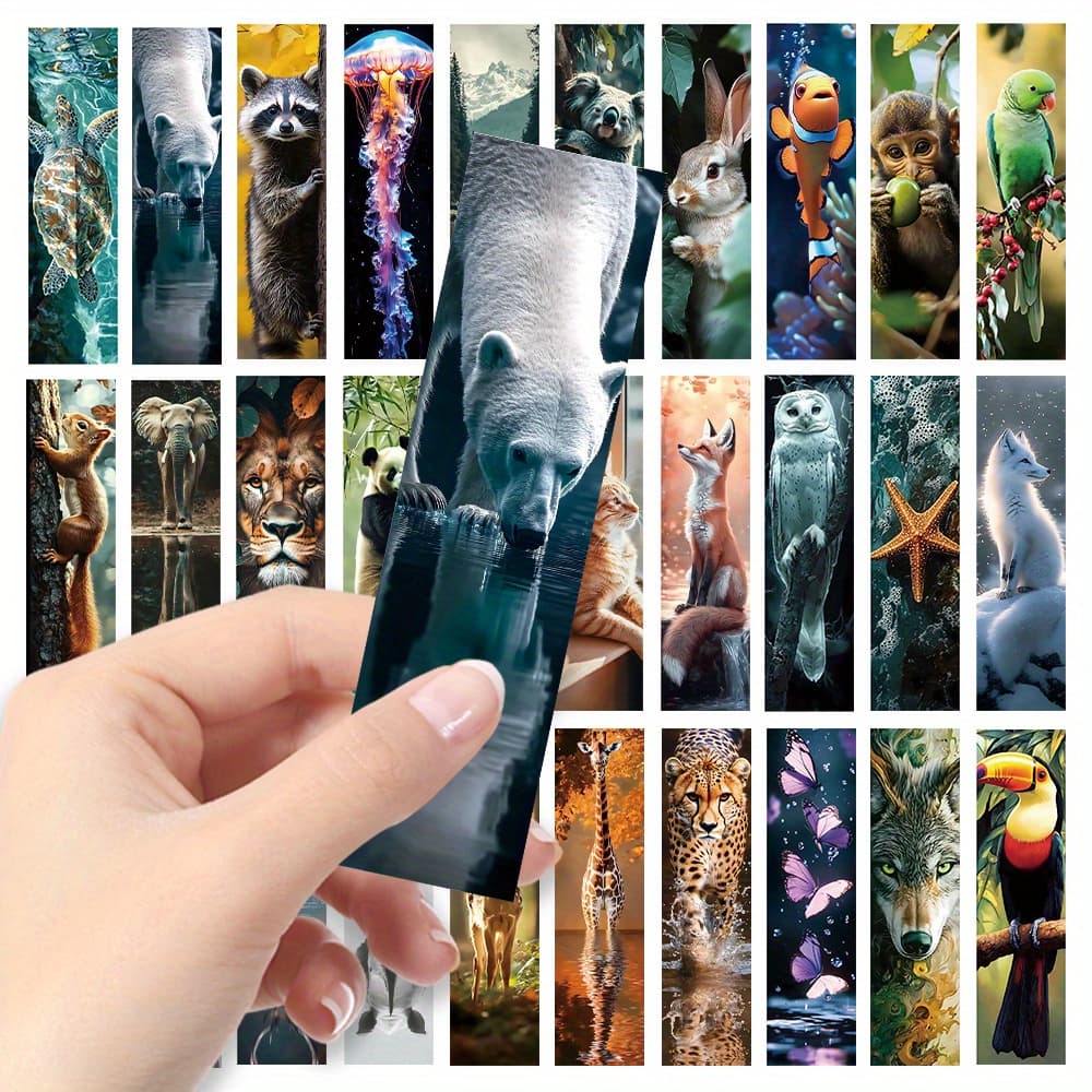TEMU 32pcs, Wildlife Encyclopedia Bookmarks, , Back To School/christmas/birthday/anniversary/back To School Gift, Unique Bookmark Designs, Exquisite Bookmarks, Practical And Durable Bookmarks