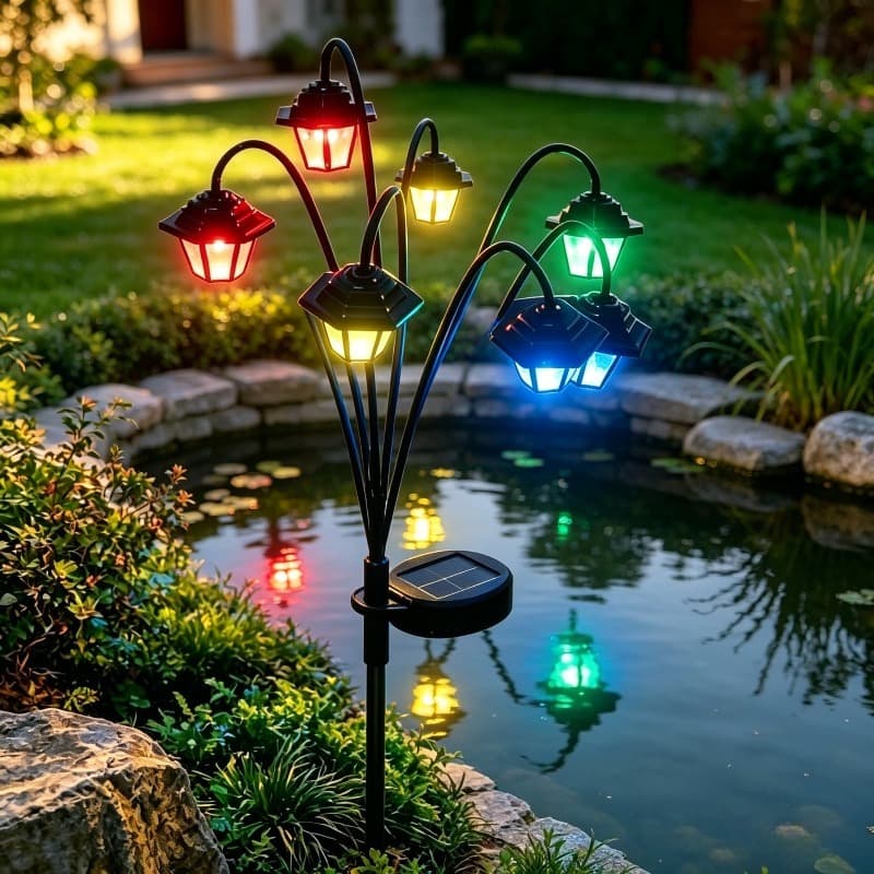 TEMU 1pc-6led Outdoor Landscape Vintage Solar Hanging Light, 3 Trendy Styles Available, Lantern For Garden, Courtyard, And Night Scenes, A Festive Gathering Atmosphere | Exquisite Decorative Lighting