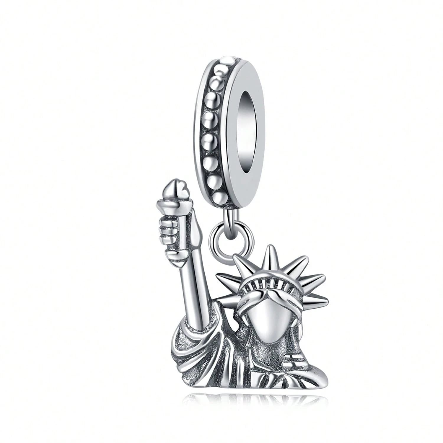 TEMU 1pc/4pcs Plated Bead Charm Statue Of Pendant For Original Bracelet Necklace Jewelry Making Fit Birthday Gifts Women Gift