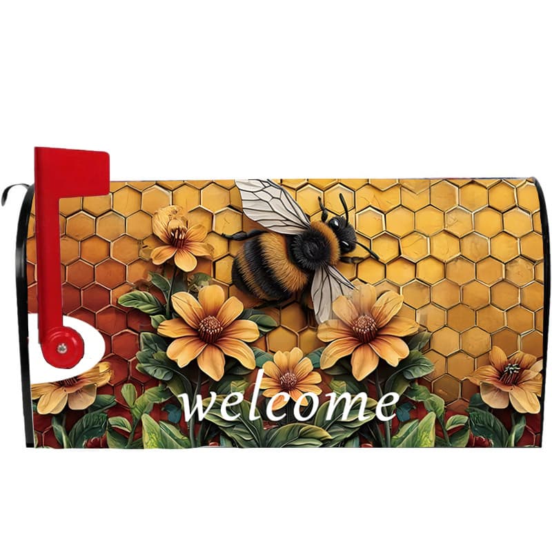 TEMU 1pc, Spring Pattern Mailbox Cover, Decorative Mailbox Cover, Magnetic Mailbox Cover Standard Size 21x18 Inches Suitable For Garden Patio Home Decoration