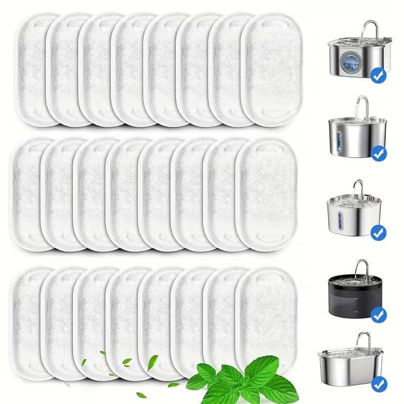 TEMU Cat Water Dispenser Filter Cartridge, Suitable For 67oz/2l And 108oz/3.2l Stainless Steel Pet Water Dispenser | Replacement Filter Element, And Clean, No Battery Required