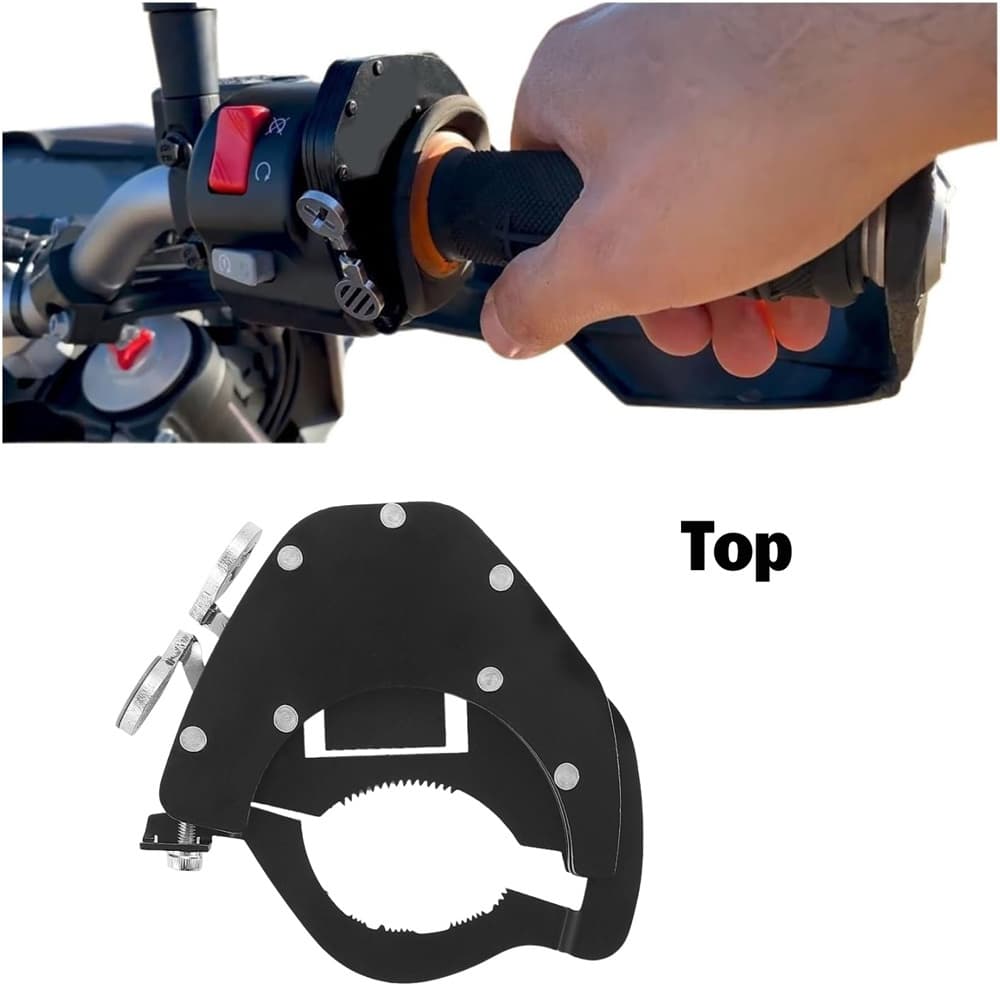 TEMU Motorcycle Control Throttle Assist Rustproof Sturdy Black Universal Motorcycle Throttle Lock For Motorcycles