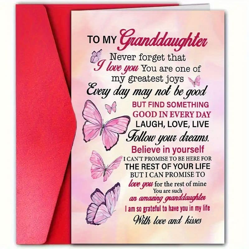 TEMU 4 High-quality Birthday Cards (including 2 Envelopes And 2 Greeting Cards) Intended For A Granddaughter. Adorable Cards Come With Envelopes And Are Ideal For Families, , And