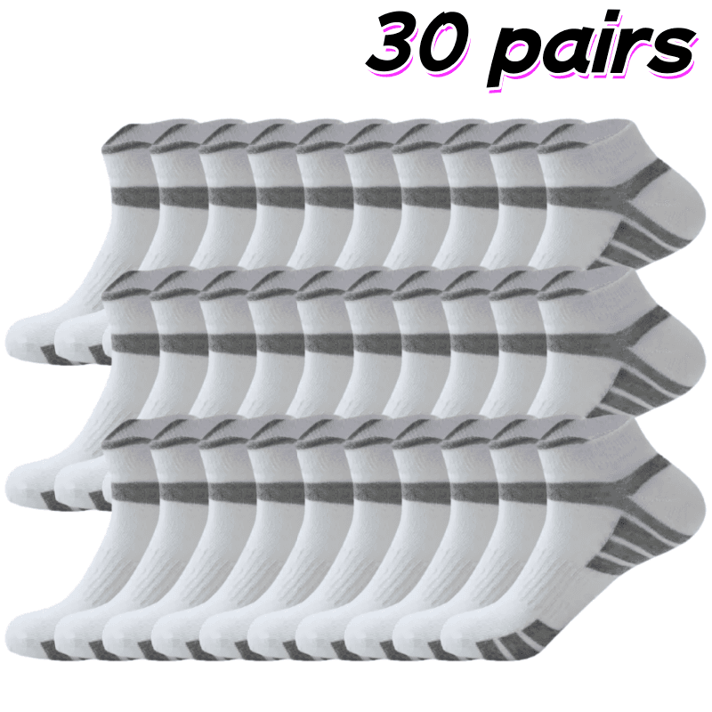 TEMU 30 Pairs Men's Deodorant Sweat-absorbing Low-, Comfortable And Breathable, Suitable For Daily Outdoor Wear In All , Simple Solid Men's Socks, Moisture-wicking Casual Socks, Spring And Autumn Gym