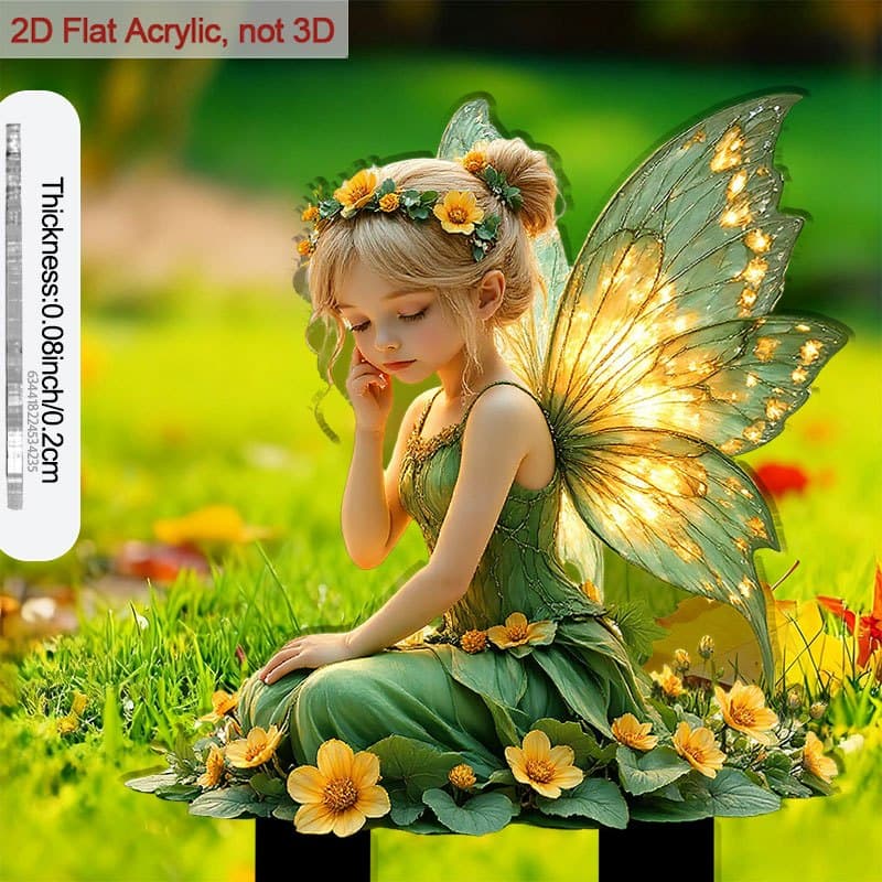 TEMU 2d Flat, [2d Flat] 1pc 2d Flat Acrylic 9.06in Insert For Garden Soil Decoration A In Flower - Dress For Decorating Gardens And Flower Pots, For Ornaments And Special Gifts, 2d Flat