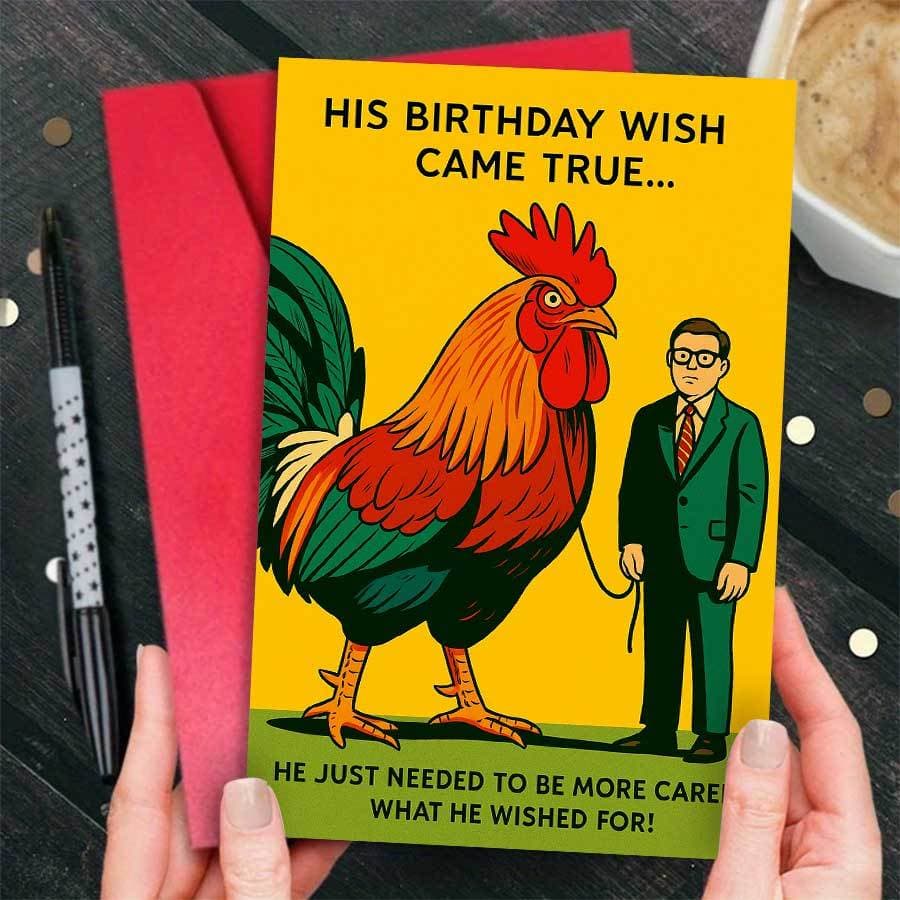 TEMU 1pc Funny Birthday Card For Men Unique Wish True Humor Perfect For Coworkers Birthday Celebration Gifts