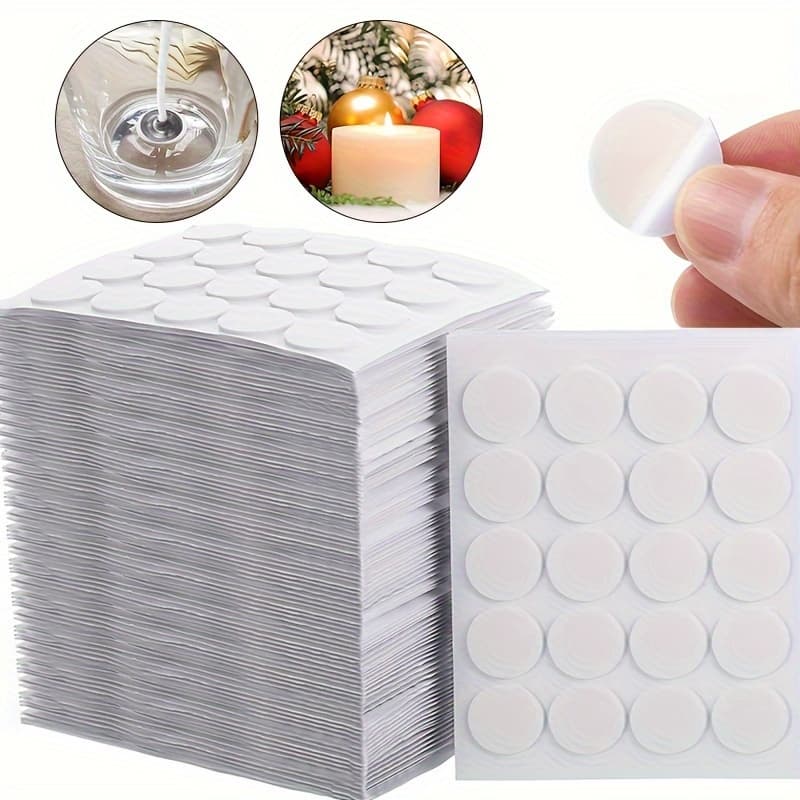 TEMU 400pcs Heat-resistant Candle Wicks Double-sided Adhesive Stickers: Strong And Easy To Stick, Perfect For Candle Making
