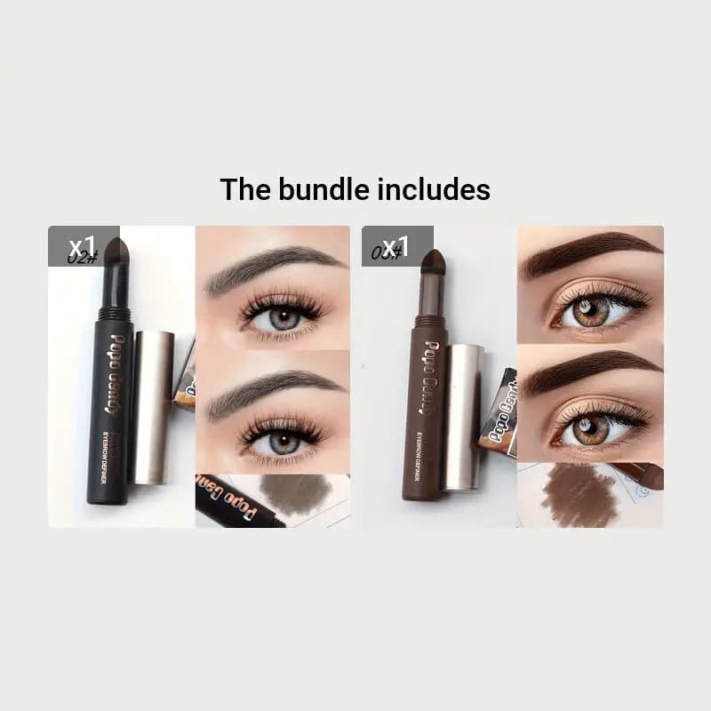 TEMU Sponge Head Eyebrow Dye Cream 3d Eyebrow Cream Waterproof Natural Easy-to-color Versatile High-end Black Eyebrow Dye Cream