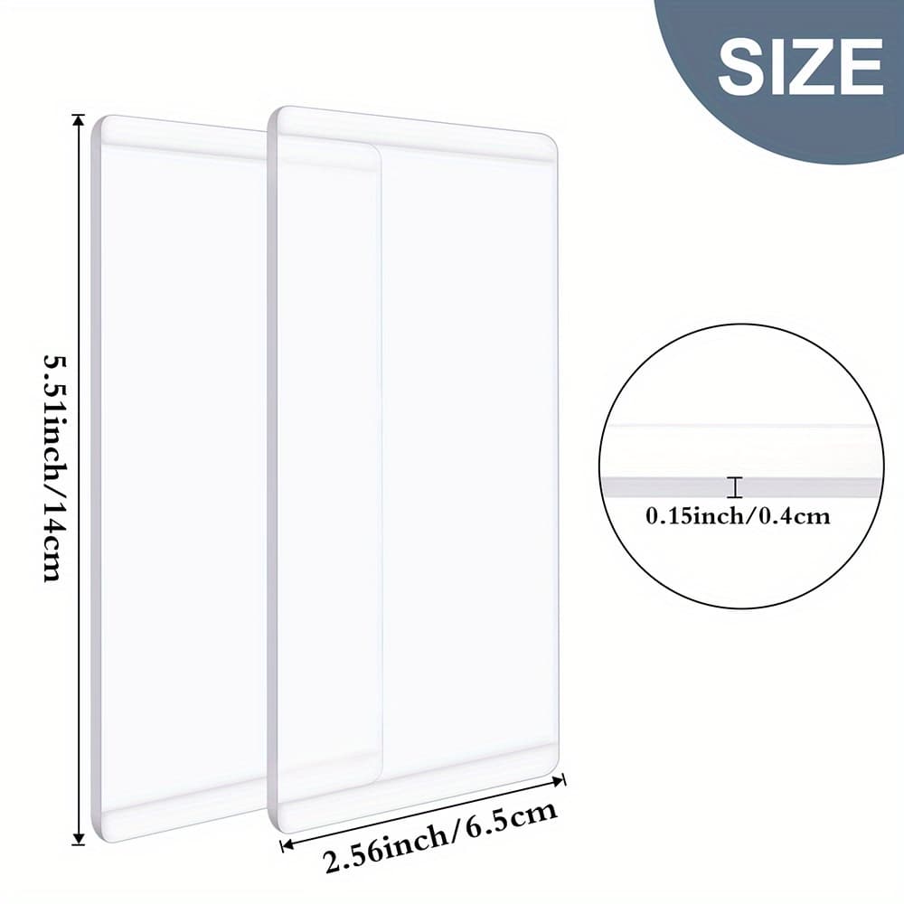 TEMU 1 Pair Mini Cutting Pads For Die Cutting Machines - Clear Polycarbonate Plastic, Ideal For Diy Card Making, Scrapbooking & Crafting, Transparent Protective Mats For Embossing And Paper Cutting