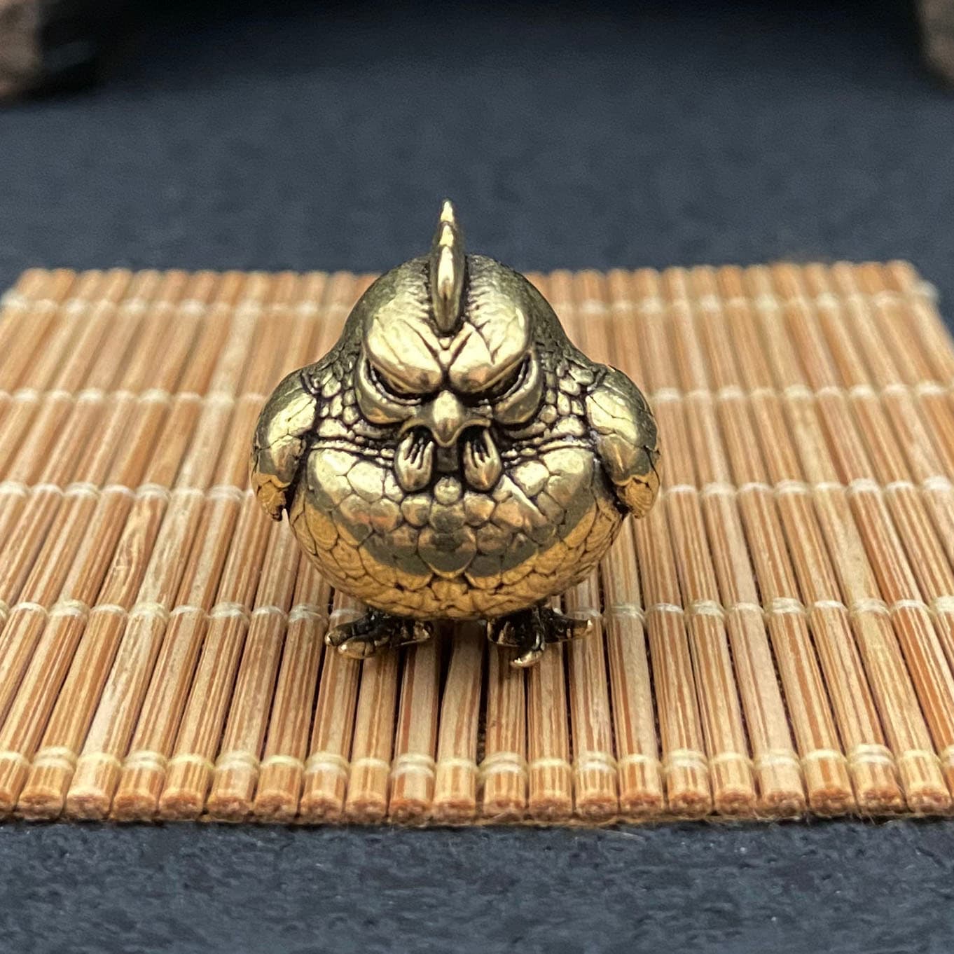 TEMU Round Ball Rooster Brass Small Statue Solid Ornament For Home, Desktop, Office, Bookshelf Decoration, Gift For , Wholesale, Holiday Decor