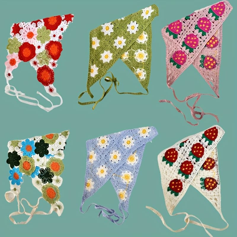 TEMU 6pcs Set Sweet Scarf Women's Elegant Headband Fashionable Outdoor Hairband