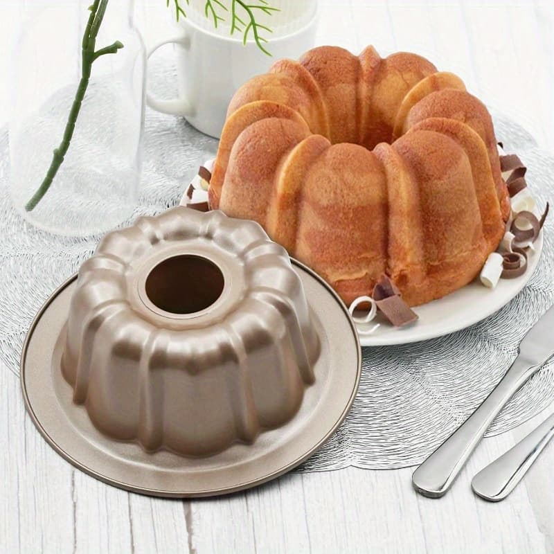 TEMU Non Baking Mold, Mini Circular Cake Baking Mold, Suitable For Cupcakes, Chocolate Mousse Cakes, Carbon Steel Round Tube Flower Shaped Cake Baking Mold