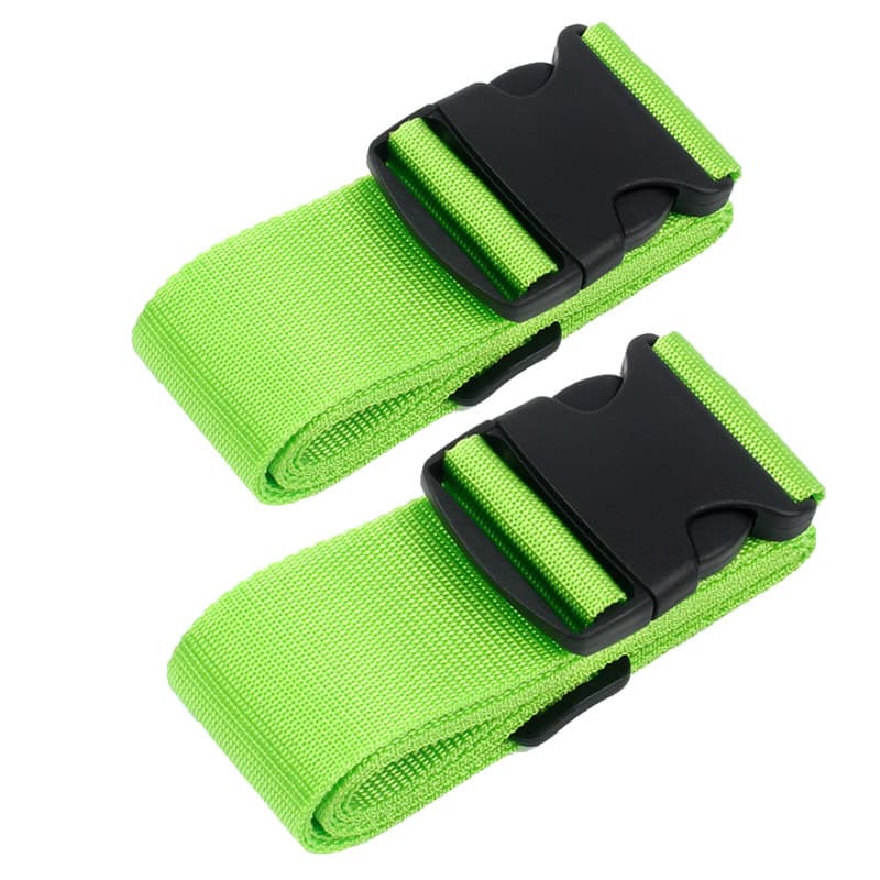 TEMU 2pcs Nylon Luggage Strap Adjustable Travel Suitcase Strap Baggage Belt Travel Accessorises Suitcase Packing Seat Belt