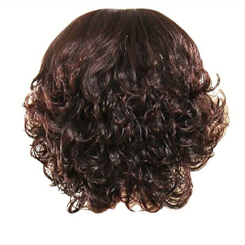 TEMU Women's -looking Short Loose Curly Wig - Full Cover Elderly/middle-aged Mom Hairpiece Suitable For Daily Wear, Parties, Theater Costumes - Comfortable & Versatile Elderly Woman Wig