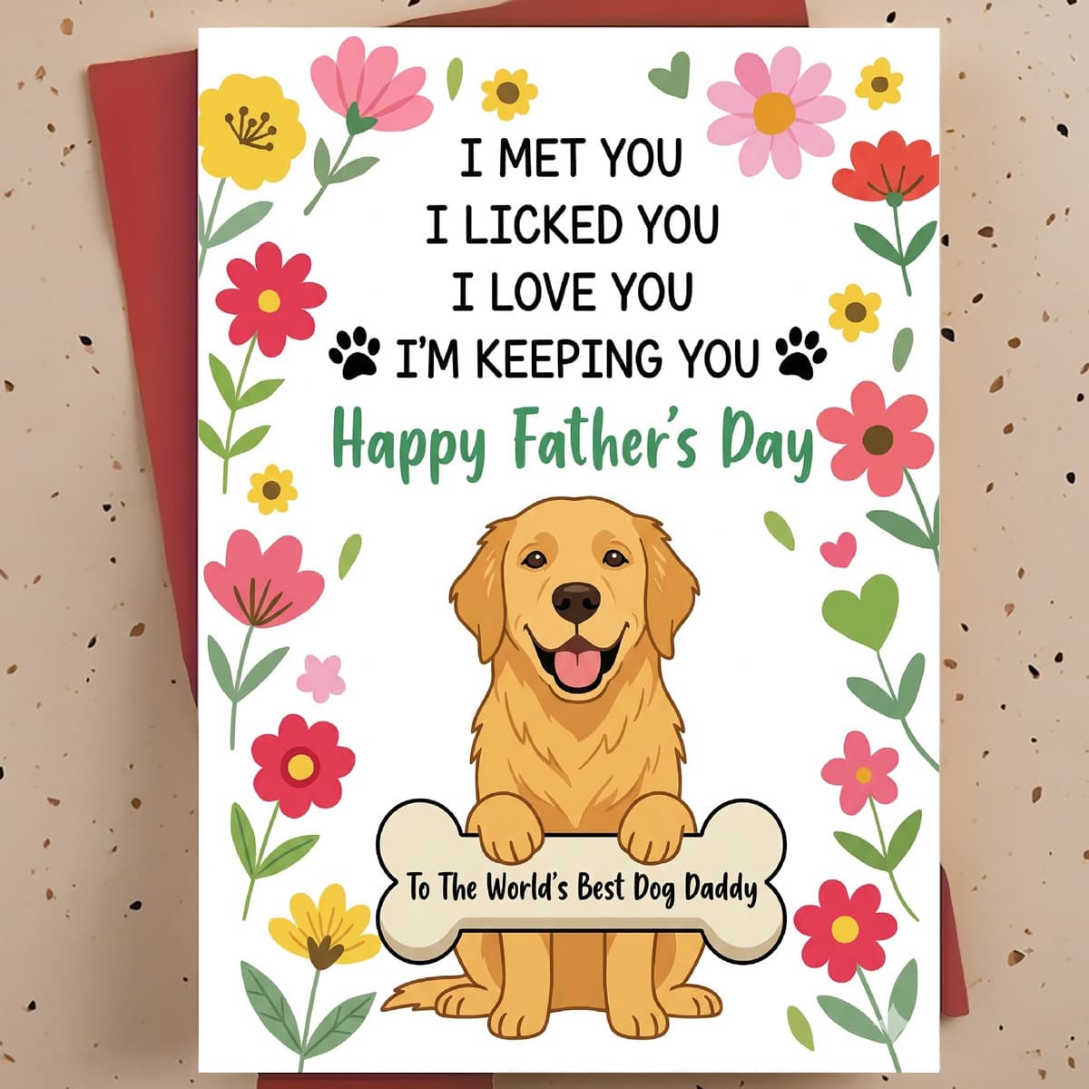 TEMU Dog-themed Greeting Cards - For The Dog Dad, Designed With Adorable Canine Designs For Father's Day, Birthdays, Christmas And Weddings - Designed For Dog Lovers And To Dog Owners