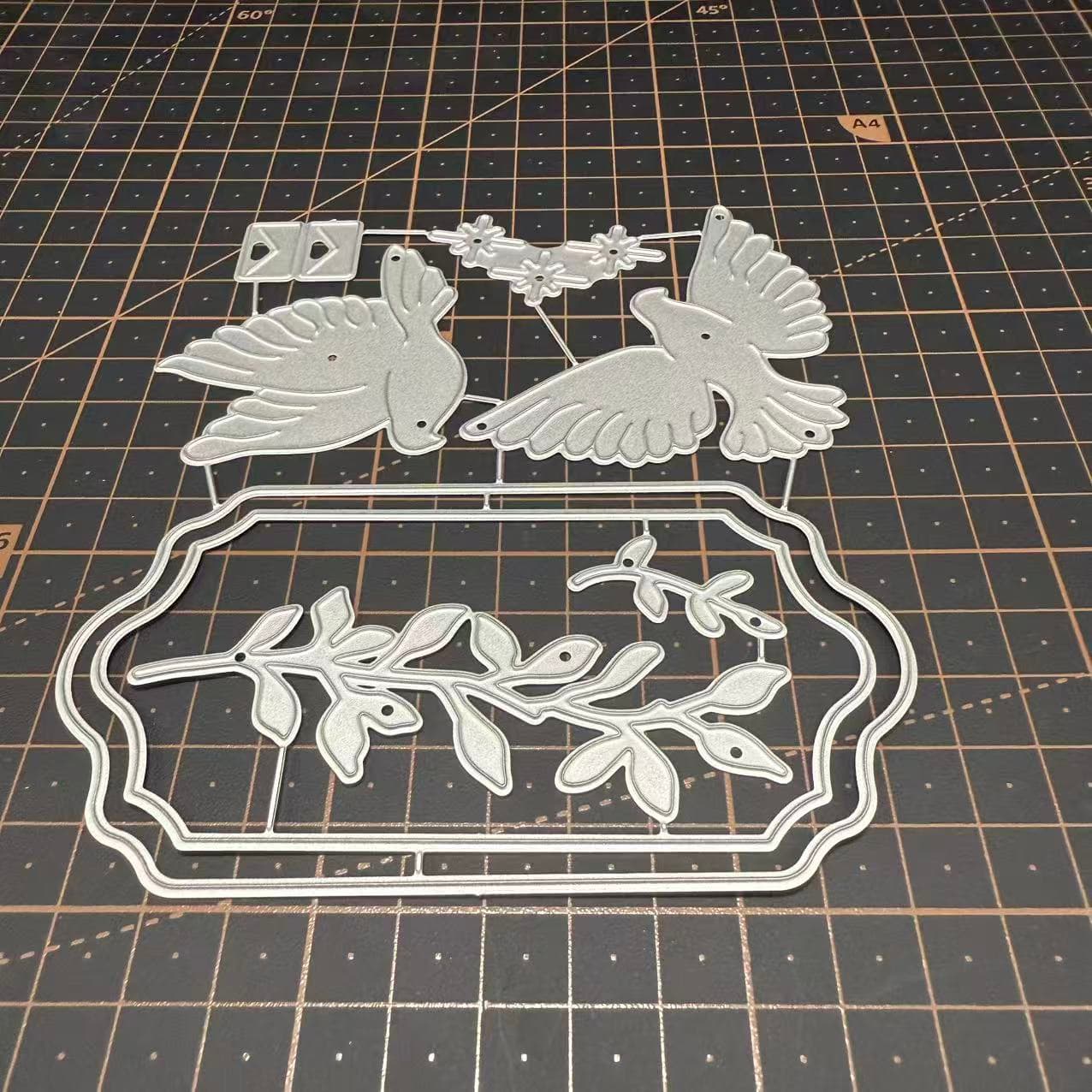 TEMU Stamps And Metal Dies Featuring Peace And Love Themes, Perfect For Decorative Elements In Scrapbooks And Photo Albums, As Well As For Card Projects, Showcasing A