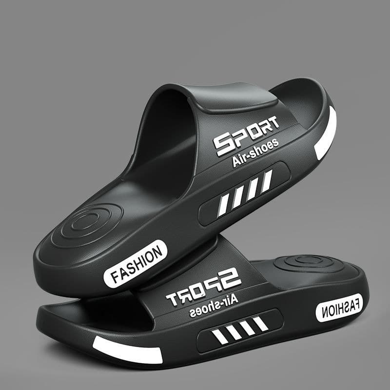 TEMU Men's New Summer -use Slip-on Eva Flip-flops With Anti-slip Rubber Sole And Thick Soft Sole, Suitable For Outdoor Wear