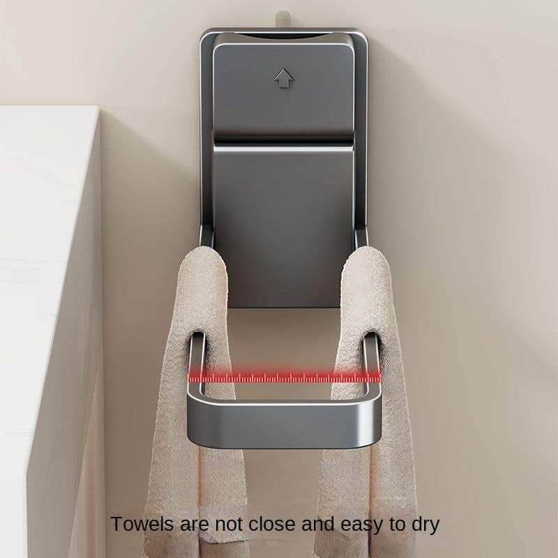 TEMU A Foldable Towel Rack With A Suction Cup, Suitable For Hanging Hand Towels At The Sink, Featuring A No-drill Design For Storing Towels, Jewelry, Headbands, And Other Items In The Bathroom.