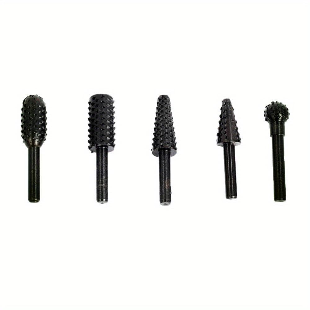 TEMU Professional 5pcs Hss Drill Bit Set With 1/4 Inch Shank - Steel Woodworking And Metal Cutting Tools For Power Drill Additions, Carpenter