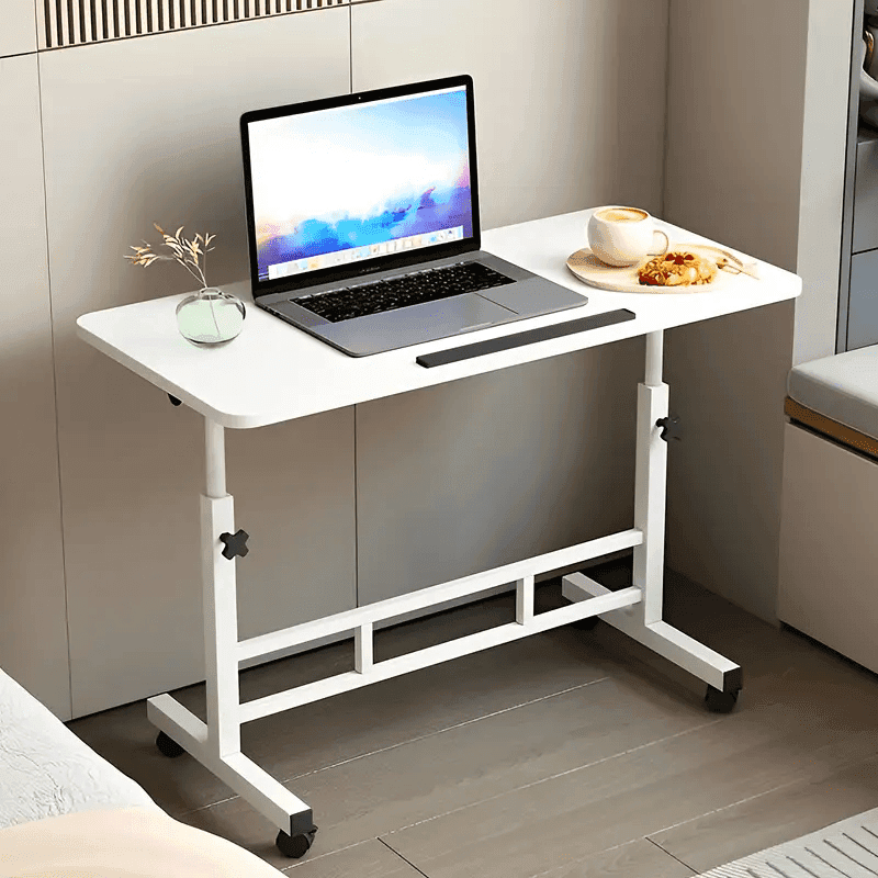 TEMU Foldable Standing Desk With Adjustable Height And Angle, , Universal Wheels, Portable, For Home, Bedroom, Christmas Gift, 25.6-34.3 Inches Height 0°- 90° Angle